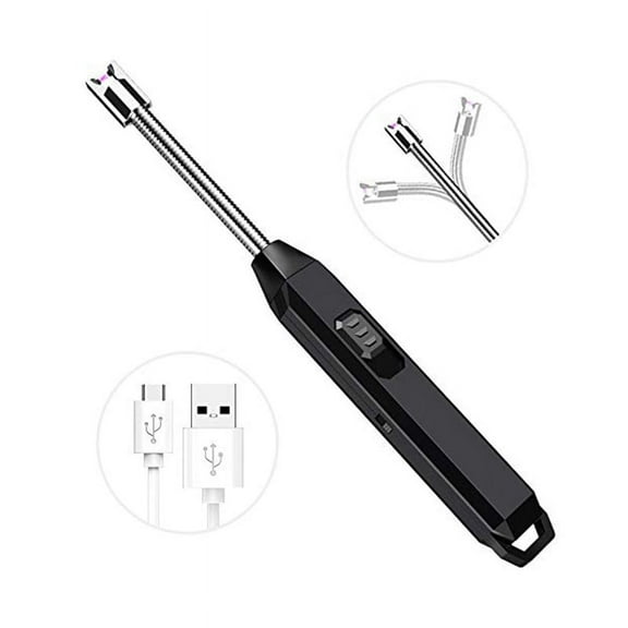 Candle Lighter, Electric Arc Lighter with Longer Flexible Neck for Camping Cooking BBQs Fireworks