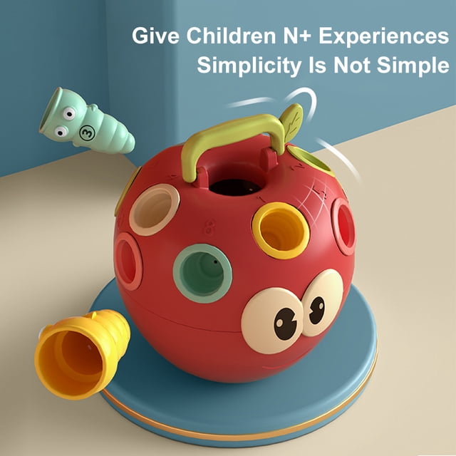 Marioneta de dedo de Apple juego de gusano Color cognitivo Montessori Tmvgtek juguetes para niños Regalos divertidos