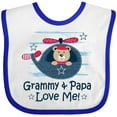 thumbnail image 3 of Inktastic Grammy and Papa Love Me Boys Baby Bib, 3 of 4