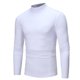 thumbnail image 3 of pstuiky camisetas de manga larga para hombre, Camiseta de manga larga con cuello alto simulado de color liso para hombre, blusa básica de talla grande tops de invierno para hombre m, 3 of 5