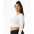 thumbnail image 2 of Bella & Canvas B16106014 Women Micro Rib Long Sleeve Baby T-Shirt, Solid White Blend - Medium, 2 of 5