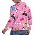 thumbnail image 4 of Lsque Sanrio Pattern Casual Men's Hoodie,Hooded Sweatshirt with Kangaroo Pocket,Pullover Hoodie-Small, 4 of 8