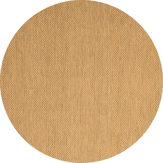 Ahgly Company Indoor Round Abstract Orange Contemporary Area Rugs, 8' Round
