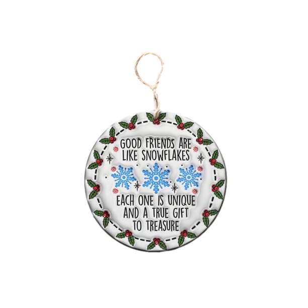 Decoraciones de Árboles de Navidad, Colgante de Amistad de Acrílico Circular Personalizado, Interesantes Ornamentos de Vacaciones para Árboles de Navidad Puertas Mochilas, Decoración Del Hogar