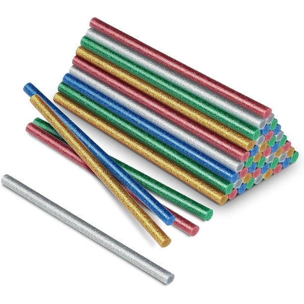 Hot Glue Sticks,50PCS, Glitter Colorful Glue Gun Sticks, Hot Melt Glue