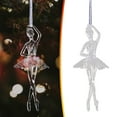 thumbnail image 2 of WMGHA Acrylic Christmas Ornaments Ballerina Dancer Ballet Decor Crystal Snowflake Hanging Ornaments Clear Dance Decorative Set for Xmas Tree Winter Nutcracker Decoration, 2 of 8
