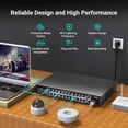 thumbnail image 3 of Conmutador PoE NICGIGA de 24 puertos Gigabit con 24 puertos PoE+ de 300 W, 3 of 7