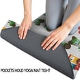 thumbnail image 3 of Cartoon Tractors Carrots Gray Pattern Hot Yoga Mat Towel Non Slip for Hot Yoga - Quick-Drying Yoga Mat Cover with 4 Corner Pockets with Travel Bag - Hot Yoga Towel Non Slip 70"x26", 3 of 6