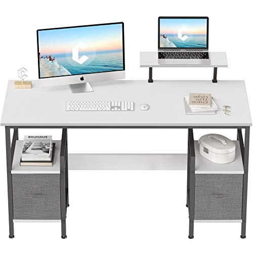 CubiCubi Multipurpose Computer Desk with Extra Storage Rack and