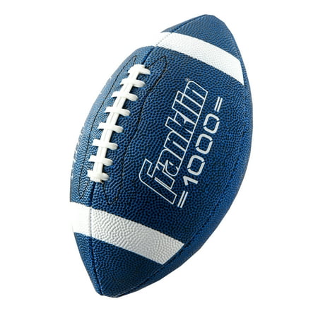 UPC: 0025725537402 | Franklin Sports Junior Size Football – Grip-Rite 1000  Blue/White