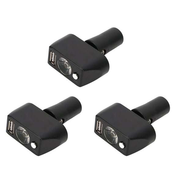 3X Electric Wheelchair Light 3 Pin XLR,USB Charging Adjustable Angle LED Power Wheelchair Lighting Controller for Night