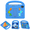 Blue, variant on Lightweight Portable Case for iPad Mini 7 (A17 Pro) 2024 / iPad Mini 6 2021 Letter Pattern Kids Shockproof Cover with Pencil Holder and Shoulder Strap
