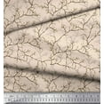 thumbnail image 3 of Soimoi White Cotton Cambric Fabric Dry Branches Tree Print Fabric by the Yard 56 Inch Wide, 3 of 3
