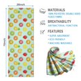 thumbnail image 2 of 70x26 Inch Yoga Towel, Sweat Absorbent Non-Slip Mat for Hot Yoga, Pilates & Fitness,Mixed Tropical Fruit Mint Light Fresh Seamless, 2 of 5