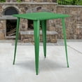thumbnail image 3 of 31.5'' Square Green Metal Indoor-Outdoor Bar Height Table, 3 of 3