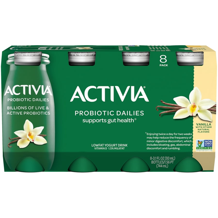 Activia Low Fat Vanilla Yogurt Granola Dannon Activia Probiotic Dailies Low Fat Vanilla Yogurt Drink, 3.1 Fl