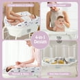 thumbnail image 4 of Babyjoy Table à Langer pour Bébé avec Baignoire, Station à Couches Pliable et Portable avec Roues Blanc, 4 of 9