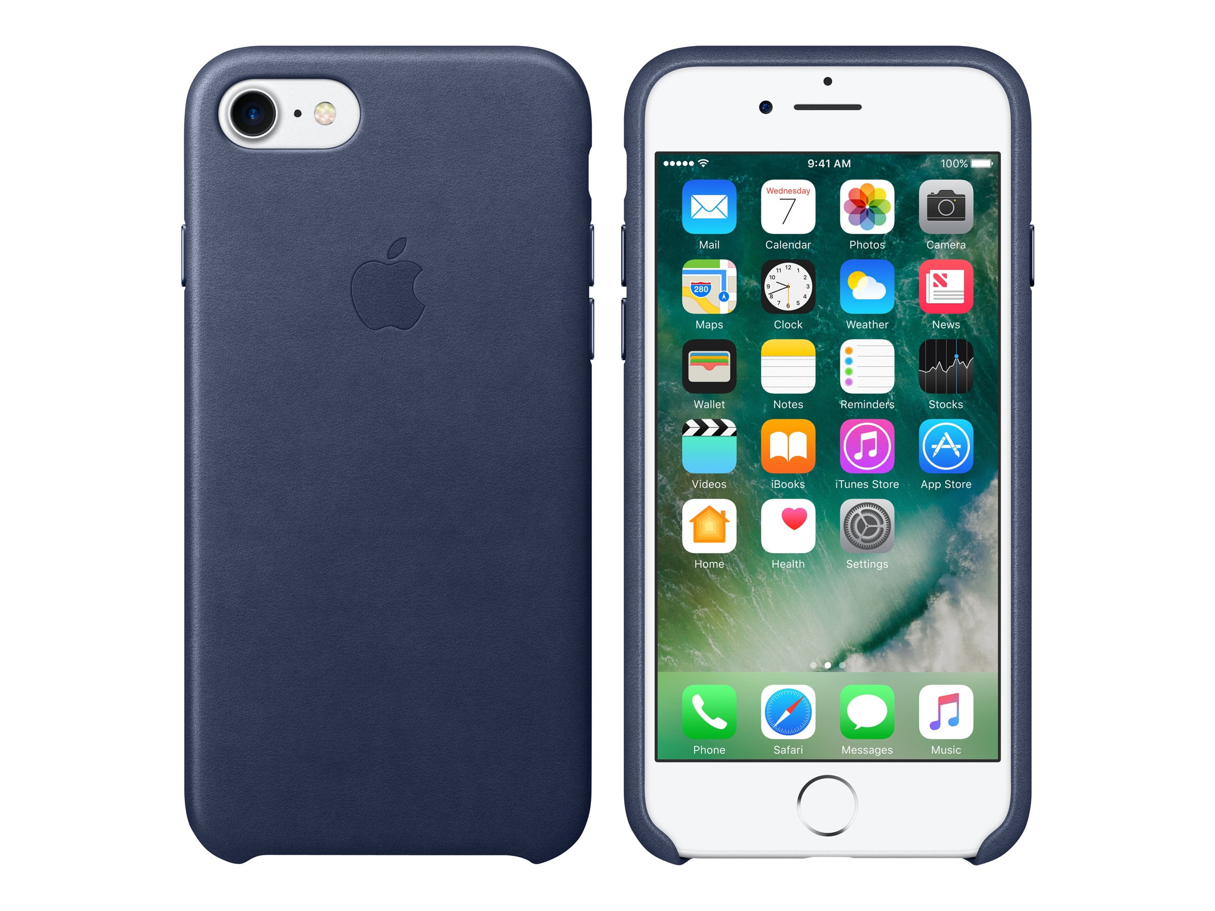 Apple Leather Case For Iphone 7 Black Walmart Com
