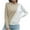 Beige, variant on IROINNID Womens Sweater Round Neckline Pullover Sweater Color Block Comfy Mid-Length Long Sleeve Hollow Out Sweater