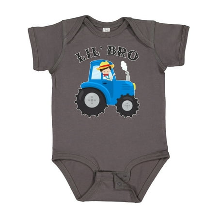 

Inktastic Farmer Tractor Little Bro Gift Baby Boy Bodysuit