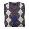 New Brooks Brothers Mens Red Blue Argyle Merino Wool V-Neck Sweater XLarge XL 3250-5