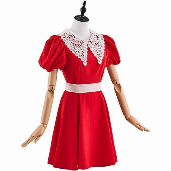 Women’s Musical Theater Style Annie Inspired Red Dress Outfit for Stage and Events