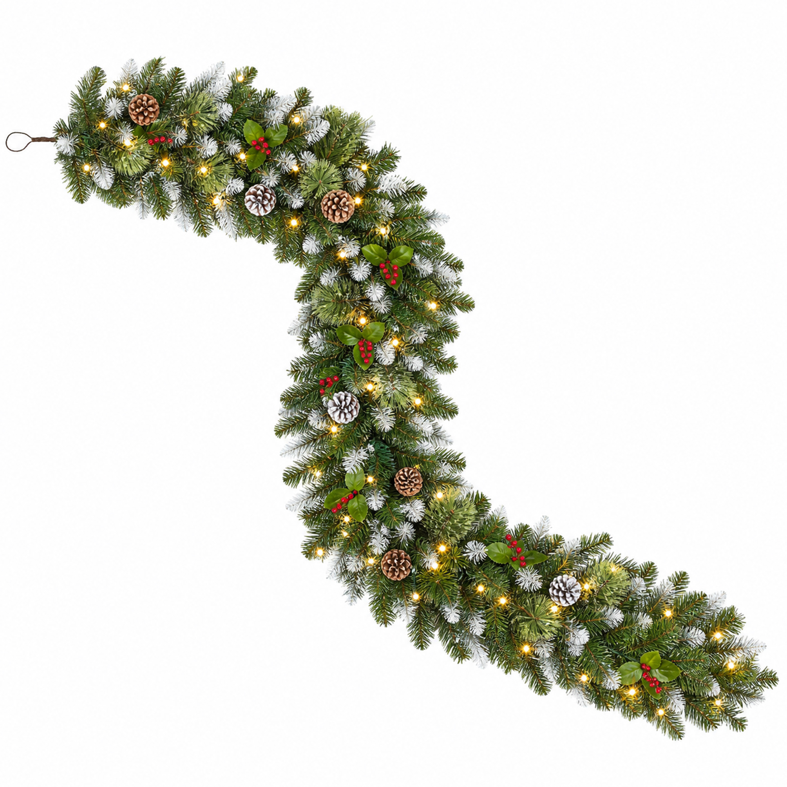 Lolsea 9-Foot Pre-Lit Christmas Garland with Multi-Color LED Lights photo 8