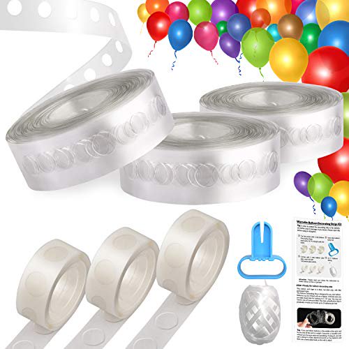 Balloon Decorating Strips, UPGRADED VERSION Balloon Arch Tape 3 rolls