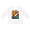 thumbnail image 3 of Inktastic Vibrant Paris Eiffel Tower Art with Colorful Skyline Boys or Girls Long Sleeve Toddler T-Shirt, 3 of 5