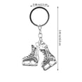 thumbnail image 5 of FRCOLOR  Roller Skate Keychain Buckle Rotate Lace Skateboard Ring Man Miss Silver, 5 of 8