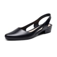 thumbnail image 4 of Sandalias de moda para mujer, zapatos de una sola capa antideslizantes de tacón medio-bajo de corte bajo, estilo coreano, de plástico, transpirables, informales para exteriores, 4 of 6