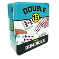 thumbnail image 1 of Front Porch Classics , Ensemble de Dominos Doubles à 15 Points de Couleur pour Rangement de Voyage en Déplacement, 2 à 12 Joueurs de 8 à 99 Ans, 1 of 3