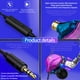 thumbnail image 2 of Auriculares desmontables Inteprter de 3,5mm con reducción de ruido para juegos Control de línea estéreo deportivos, 2 of 6