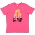 thumbnail image 3 of Inktastic My Gran Loves Me Giraffe Youth T-Shirt, 3 of 5