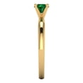 thumbnail image 3 of Solitaire Engagement Ring for Women - 0.5ct Simulated Emerald in 14K Yellow Gold Promise Ring, 3 of 6