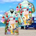 thumbnail image 4 of Las más nuevas camisetas holgadas y transpirables con estampado 3D de muñeco de nieve y helado para hombre y mujer, camisetas de manga corta para fiesta en la playa, 4 of 5