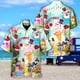 thumbnail image 4 of Las más nuevas camisetas holgadas y transpirables con estampado 3D de muñeco de nieve y helado para hombre y mujer, camisetas de manga corta para fiesta en la playa, 4 of 5