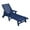 Navy-One Pcs, variant on Aukfa 3 Pcs Outdoor Patio Chaise Lounge w/ Coffee Table&Cup Holder, Adjustable Backrest, HDPE, Black