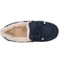 thumbnail image 6 of GLOBALWIN Women's Moccasins Shoes Winter Indoor Outdoor Faux Fur Lined Slippers Navy 5.5M, 6 of 7