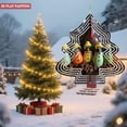thumbnail image 4 of Metal Hanging Christmas Tree Wind Decorations - Whimsical Garden Spinners with Triangular Patterns for Festive Yard Decor, 4 of 7