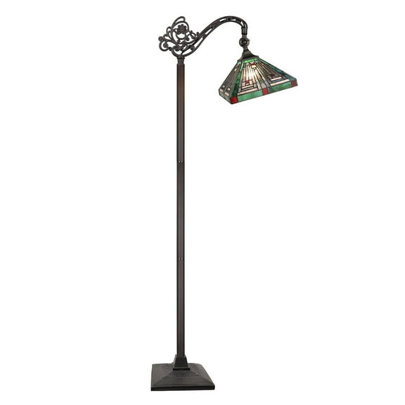 CHLOE Lighting Innes Tiffany-Style 1-Light Mission Reading Floor Lamp 11" Shade