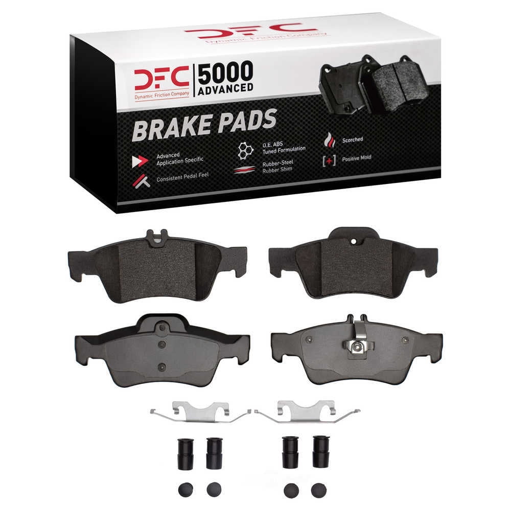 Dynamic Friction Company 1551-0986-01 DFC 5000 Advanced Brake Pads - Ceramic and Hardware Kit - OE