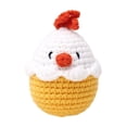 thumbnail image 2 of Uuiauoio Mini Chicken Easter Basket Essentials Stuffers for Teens Girls Gifts Positive Crochet Animals Emotional Chick in Eggshell Easter Gifts for Friend Sister Daughter, 2 of 6