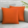 thumbnail image 3 of PHYHOO Short Plush Pillow Covers Bright Orange Square Pillow Case for Bedroom, Sofa, Car Decoration Both Sides (Bright Orange), 3 of 5