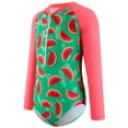 thumbnail image 6 of Kkkded Girls Swimsuits Long Sleeve One Piece Swimming Suit Printing Swimwear Sport Beach Bathing Suits Swimwear with Zipper for Kids Toddler Baby 4-12T, 6 of 8