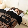 thumbnail image 3 of Catabedysis Country Camping Twin Comforter Sets,Sweet Camper Silhouette Print Bedding Set For Boys,Natural Wood Tone,Black Reversible,2 Pieces,1 Comforter and 1 Pillowcase, 3 of 7