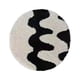 thumbnail image 1 of Cojín para silla de 15,75" x 15,75", antideslizante, lavable, decorativo, para viajes blanco negro redondo, 1 of 9