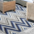 thumbnail image 7 of Superior Acacia Zigzag Indoor/Outdoor Area Rug, Grey, 7' 10" x 9' 10", 7 of 7