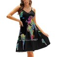 thumbnail image 1 of World Map Square Neck Dress Cute Loose Print Dresses Elegant Beach Party Dress Map Of The World World Map Collage Abstract Map, 1 of 5