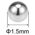 thumbnail image 2 of Uxcell Billes de Roulement en Acier Inoxydable 304 Précision G100 1.5mm, 2 of 6